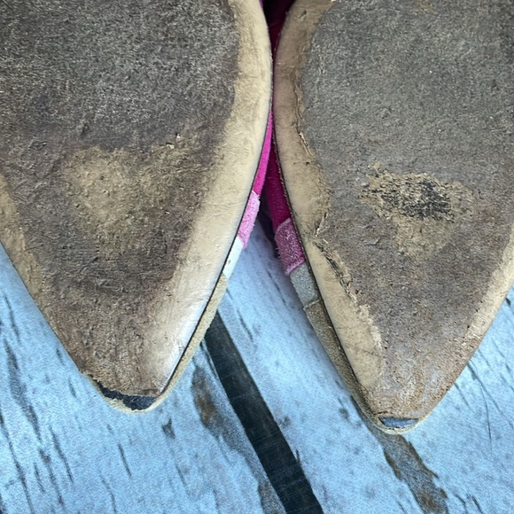 COACH Carlyn Suede Multicolor Pointed Flats - Sz 7B - Picture 10 of 10